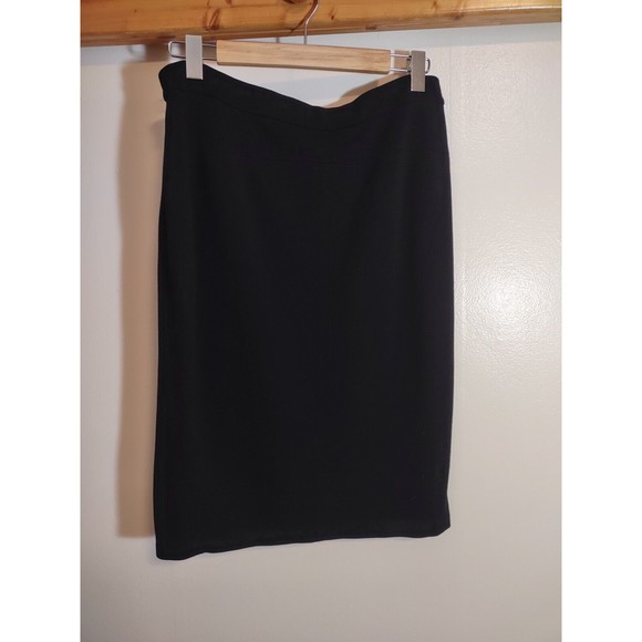 Eileen Fisher Women's M Black Pull On Skirt Fashion Designer Careerwear - Picture 5 of 6